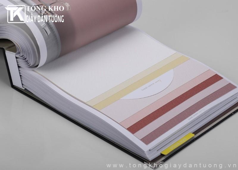 Khách hàng chọn giấy dán tường màu sắc trơn đơn giản