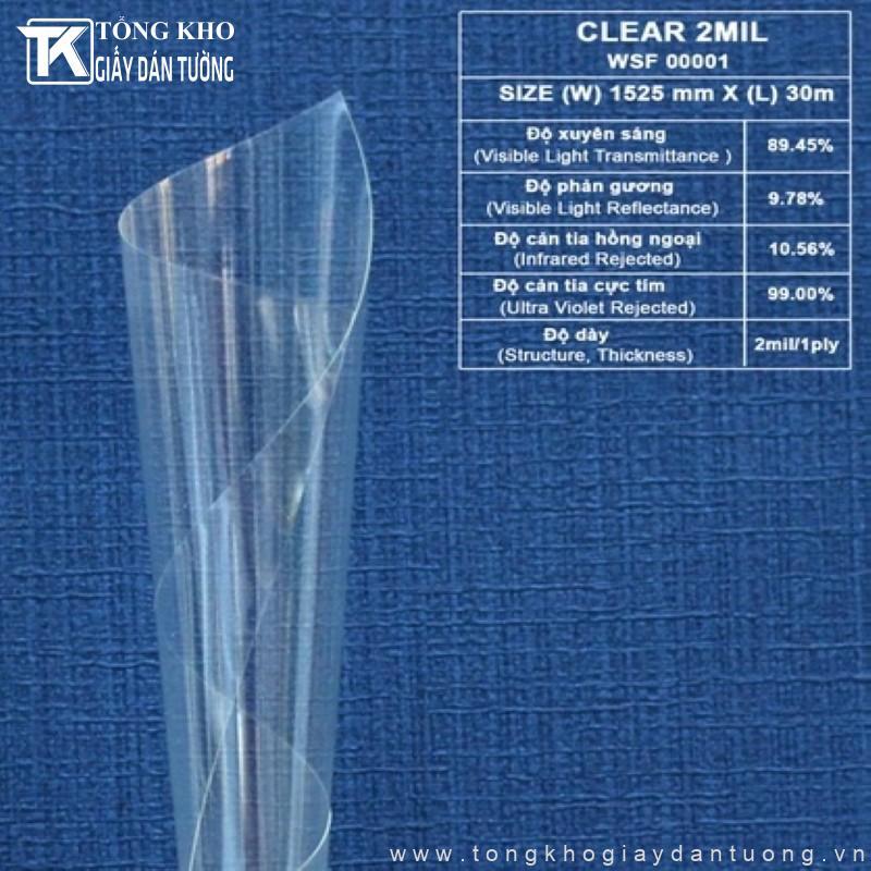 Film cách nhiệt Clear 2mil