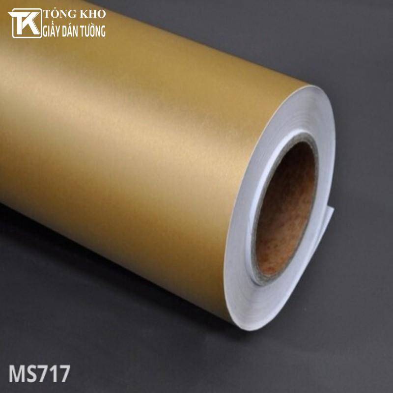 Film dán nội thất kim loại vàng xước MS 717