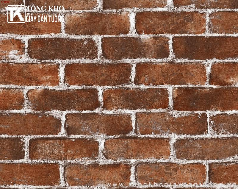 Mẫu giấy dán tường mô phỏng gạch nung đỏ truyền thống