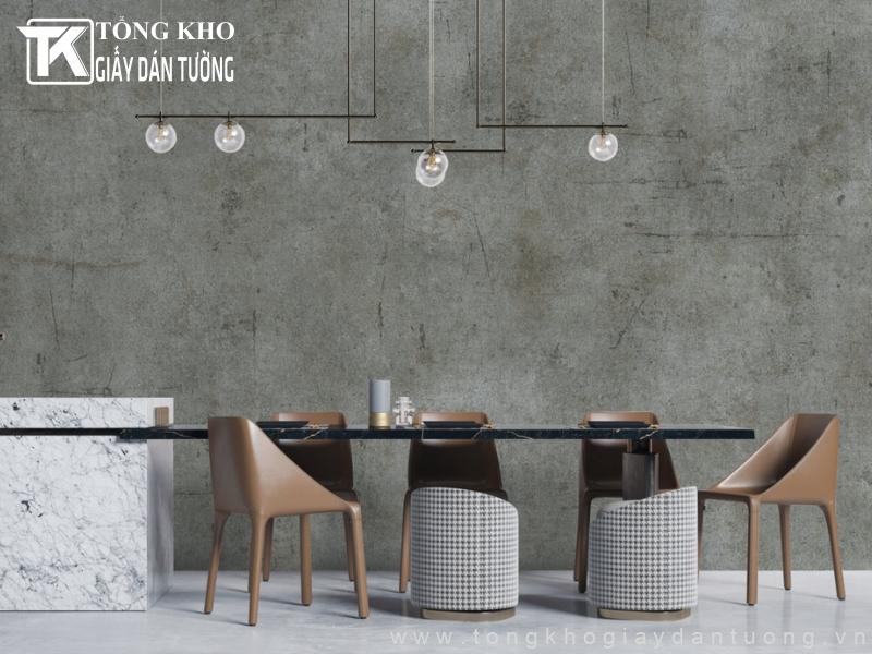 Giấy dán tường giả xi măng trang trí khách sạn đơn giản và tinh tế