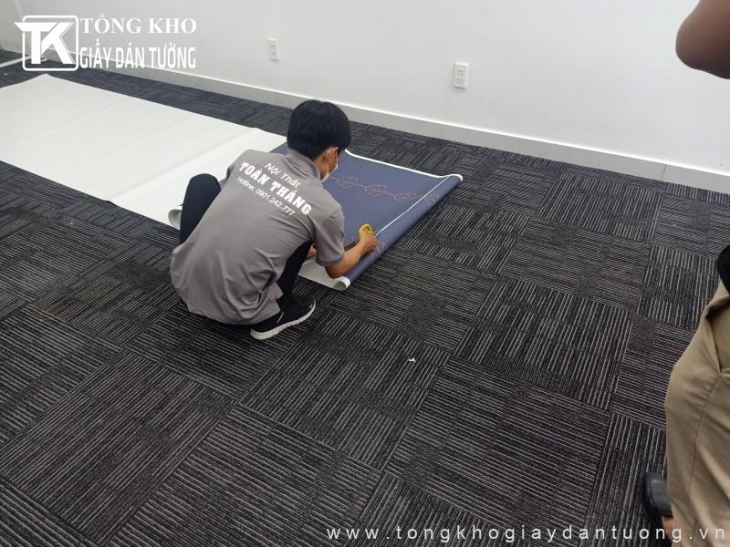 Công trình Giấy dán tường Thủ dầu Một cho văn phòng 3 Đội thợ chuyên giấy dán tường tại Thủ dầu Một thực hiện trong 3 ngày