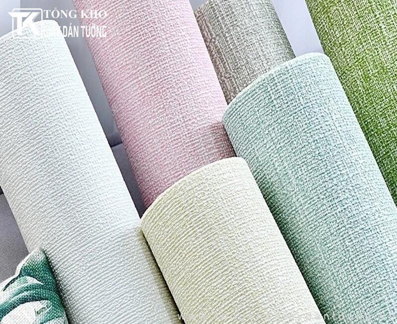 Tổng kho giấy dán tường vân vải uy tín tại TPHCM
