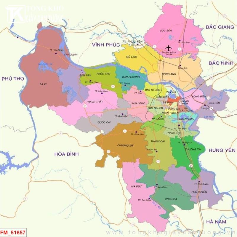 Tranh dán tường bản đồ FM-51657