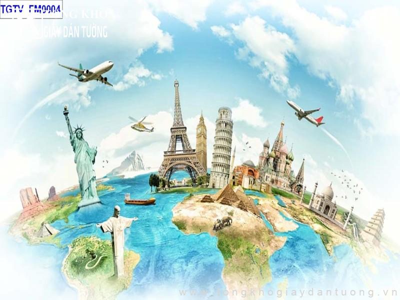 Tranh dán tường bản đồ TGTV-FM0004