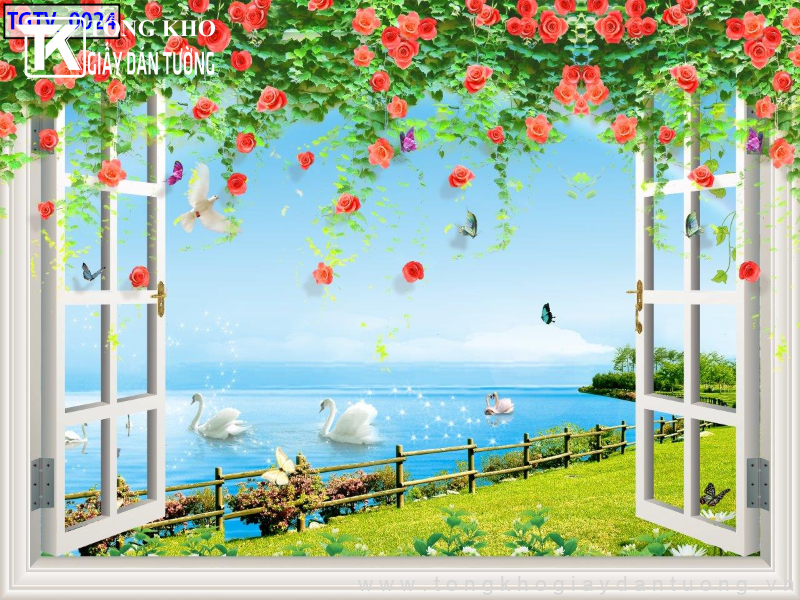 Tranh dán tường cửa sổ TGTV-0024