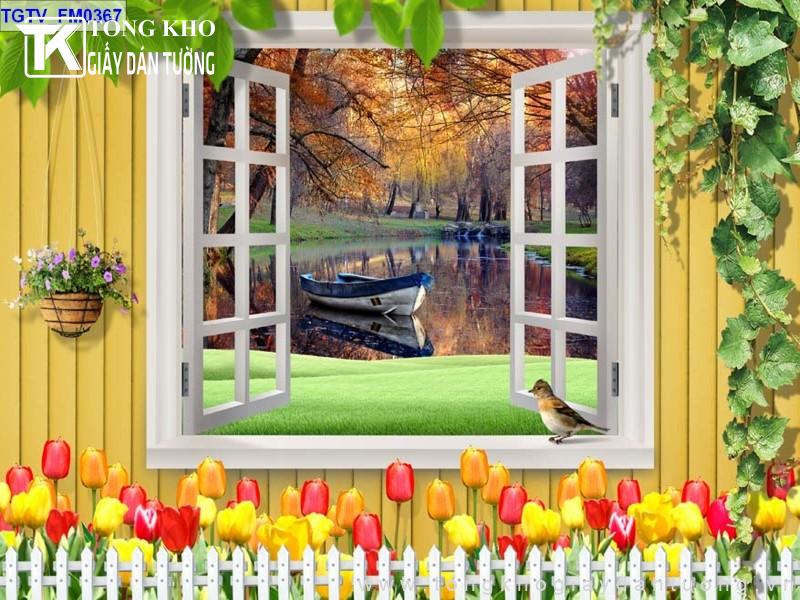 Tranh dán tường cửa sổ TGTV-FM0367