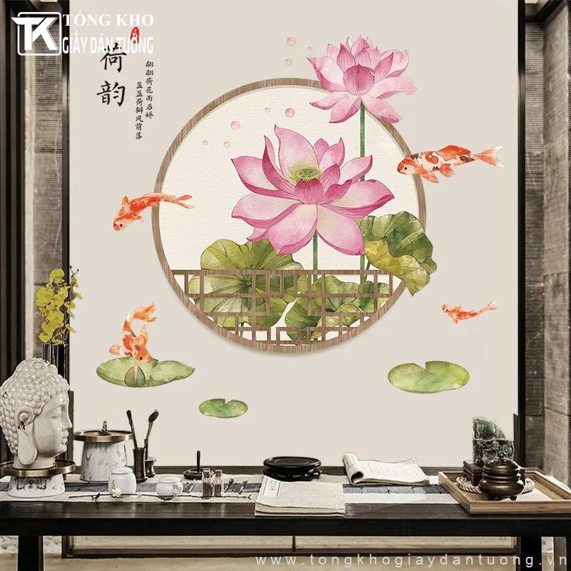 Họa tiết hoa sen được trau chuốt tỉ mỉ giúp không gian ấm cúng, thư giãn hơn