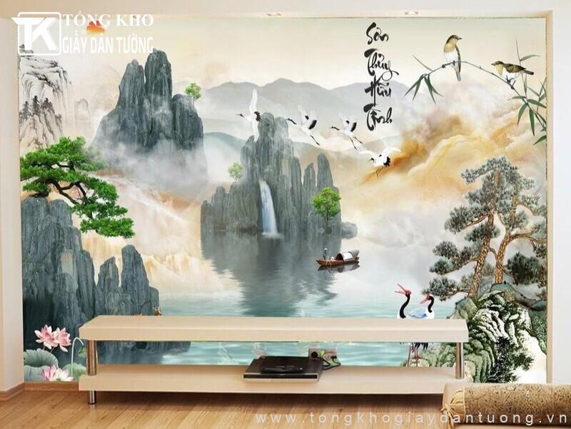 Hình ảnh núi non, thiên nhiên rộng mở khiến không gian trở nên thư giãn, thoải mái hơn