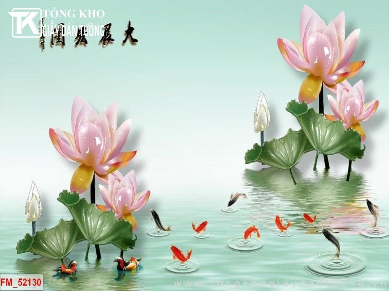 Tranh dán tường Hoa Sen FM-52130