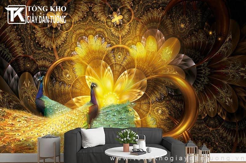 Quá trình thi công tranh dán tường rất nhanh và gọn gàng