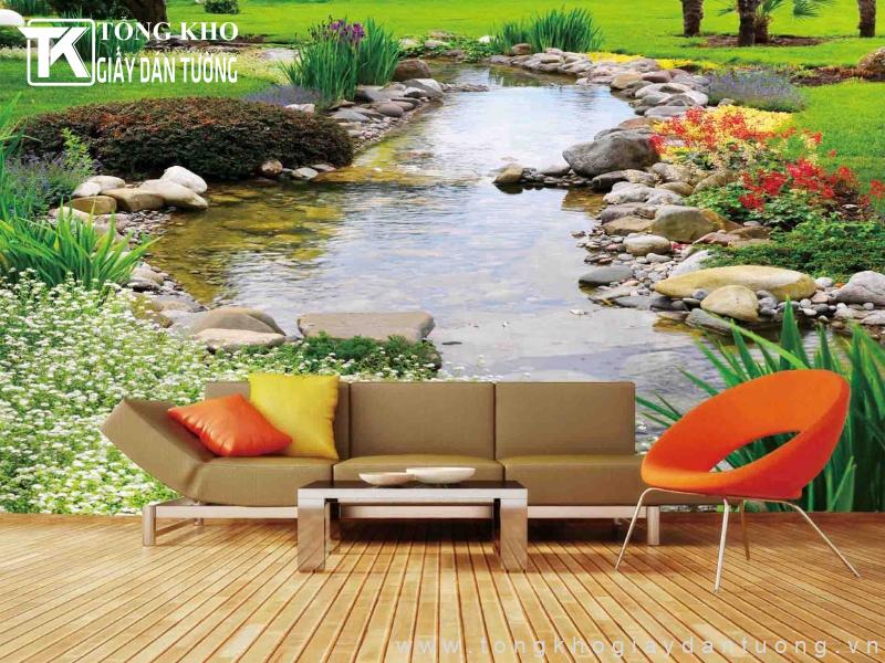 Tổng kho giấy dán tường Vũng Tàu đủ mẫu mã, cao cấp, giá tốt 4 Các mẫu giấy in 3D họa tiết thiên nhiên được nhiều khách hàng lựa chọn