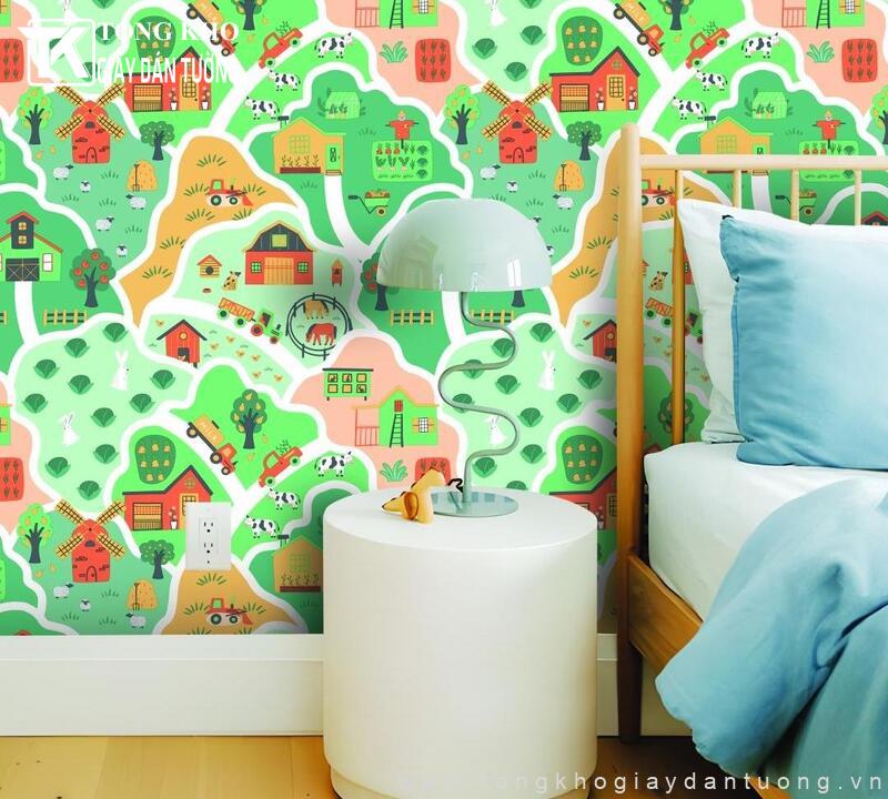 Dream World còn có những thiết kế nền nhẹ nhàng để phối hợp, giúp tổng thể căn phòng sinh động nhưng không quá rối mắt