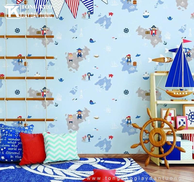 Lựa chọn giấy theo sở thích bé giúp phòng trở thành không gian riêng để trẻ cảm thấy hứng thú và gần gũi hơn