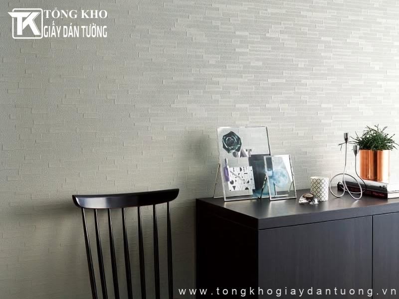Giấy Facco họa tiết vân gạch trắng đẹp, tô điểm cho căn phòng thêm phần sinh động