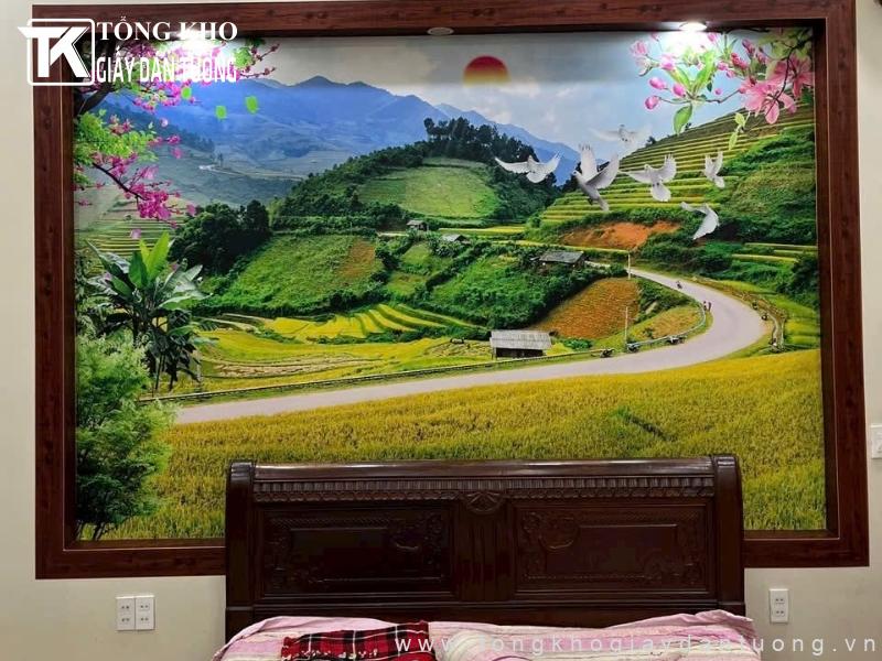 Mẫu tranh in hình quê hương được nhiều vợ chồng trung niên ưa chuộng