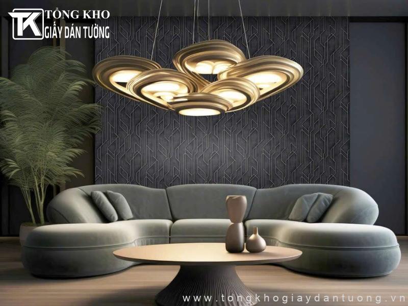 299+ mẫu giấy dán tường màu đen đẹp, sang trọng, huyền bí 4 Các mẫu giấy dán màu đen với họa tiết hình học cầu kỳ rất được yêu thích