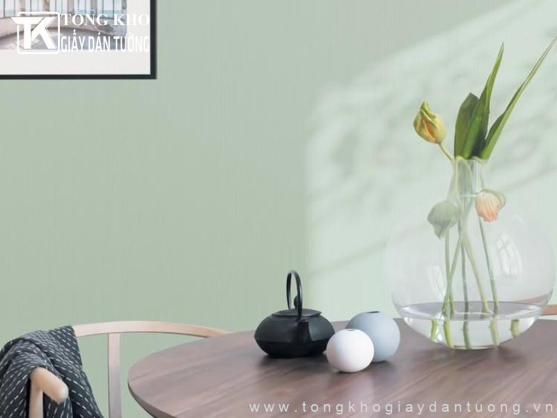 Giấy dán tường màu xanh là giải pháp trang trí nhà ở phổ biến hiện nay