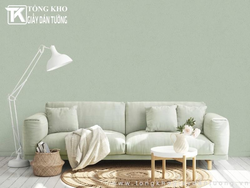 Khách hàng thích sử dụng giấy dán tường màu nhẹ nhàng để trang trí phòng khách
