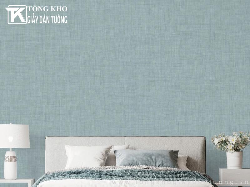 Giấy dán tường vân vải màu sắc xu hướng trang trí phòng ngủ ấm cúng