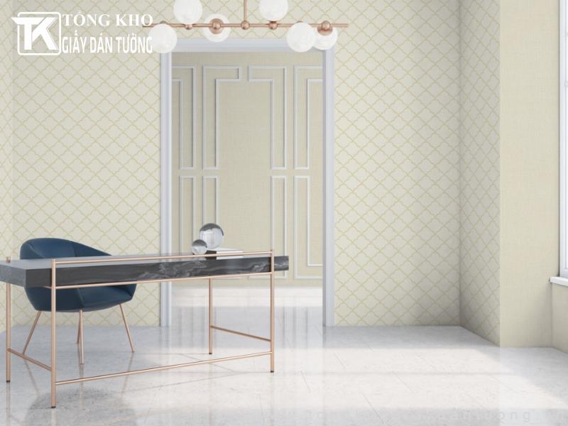 Mẫu giấy hoa văn sang trọng, tinh tế làm điểm nhấn cho không gian