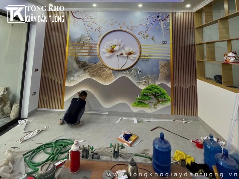 100+ mẫu tranh dán tường spa đẹp, sang trọng giá tốt 9 Đội ngũ thi công tranh dán tường tại spa uy tín, chuyên nghiệp