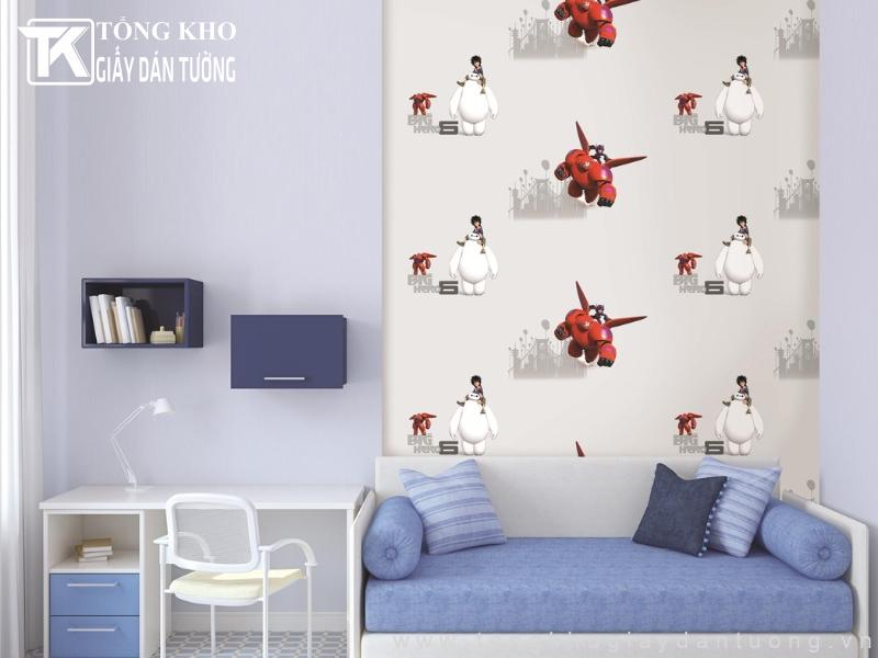 Mẫu tranh dán tường này rất phù hợp với các bé trai năng động, tinh nghịch