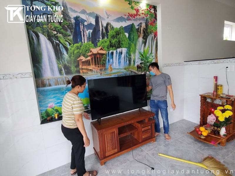 150+ mẫu tranh dán tường sau tivi đẹp, họa tiết sắc nét 3 Giải pháp tạo điểm nhấn cho nền tường phía sau tivi