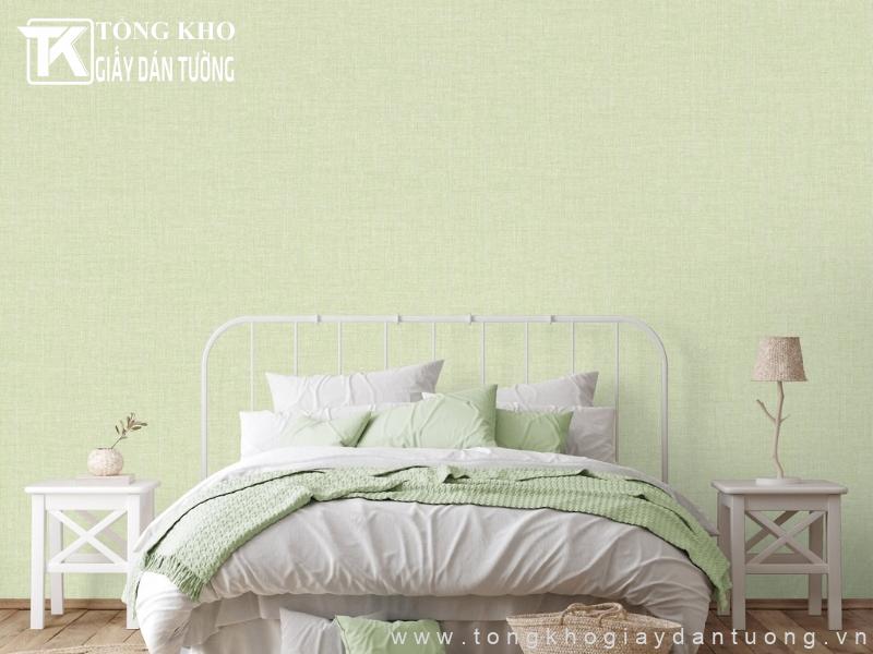 Giấy dán tường tông xanh phù hợp với nhiều không gian sống khác nhau