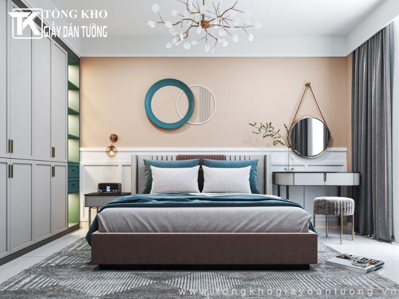 149+ Mẫu tranh dán tường đầu giường hiện đại, đẹp nhất 2 Sử dụng tranh dán tường đầu giường làm điểm nhấn ấn tượng cho phòng ngủ